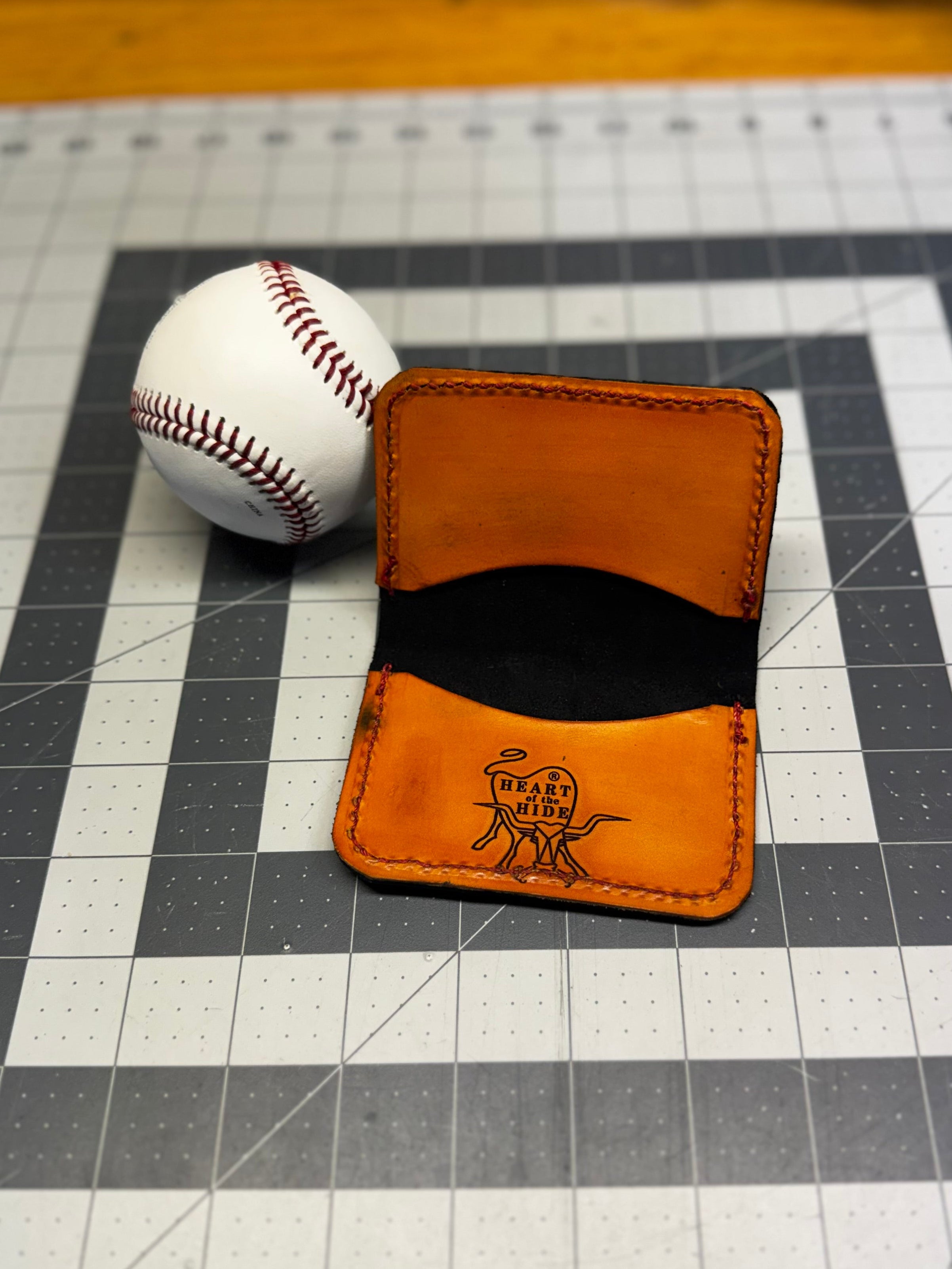 Handmade Rawlings Heart of the Hide Baseball Wallet