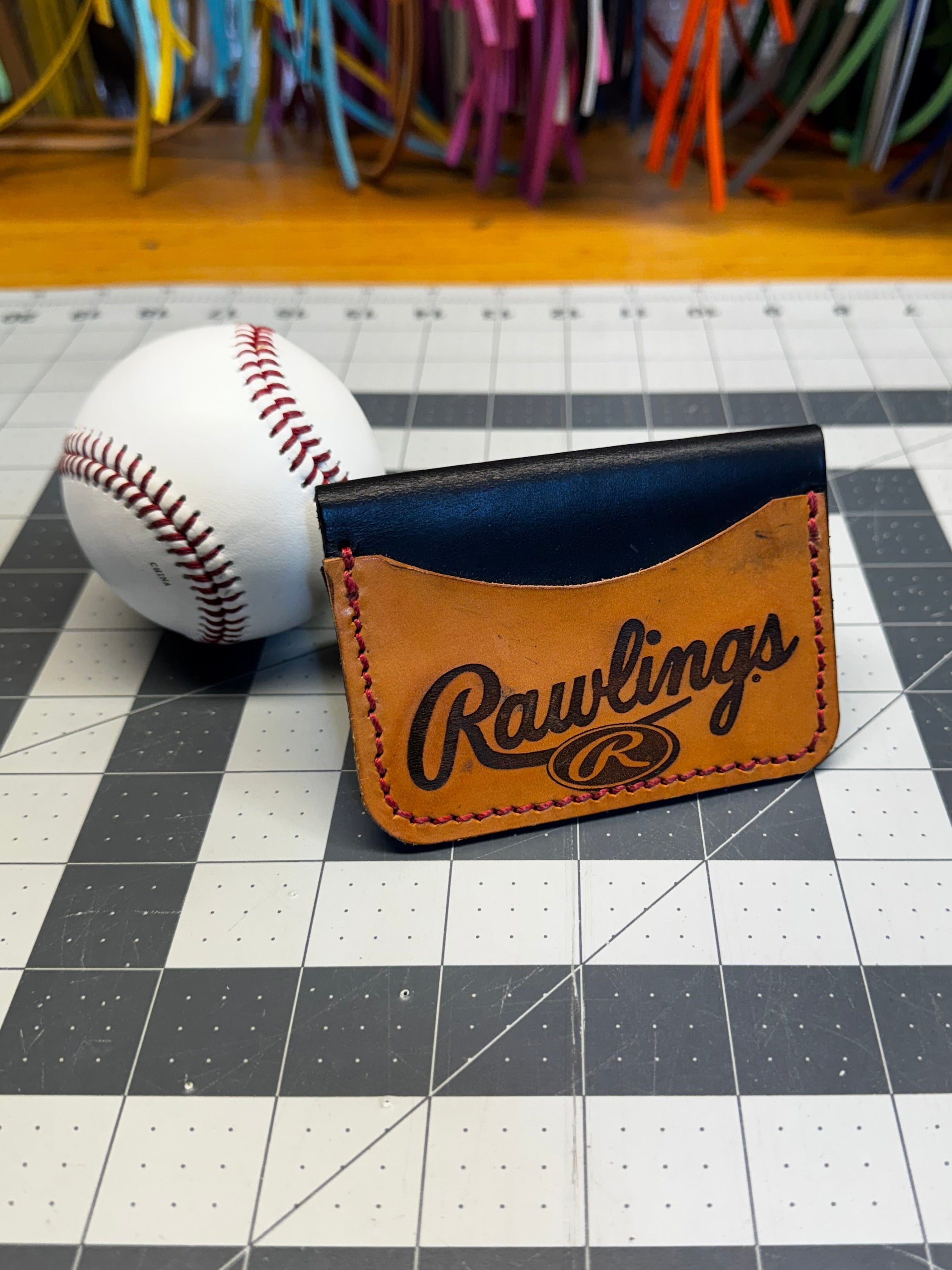 Handmade Rawlings Heart of the Hide Baseball Wallet
