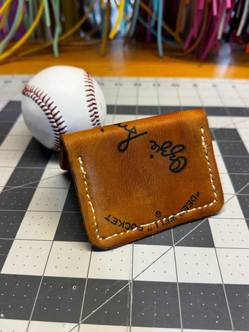 Handmade Rawlings Ozzie Smith Baseball Glove Wallet 2 Pocket