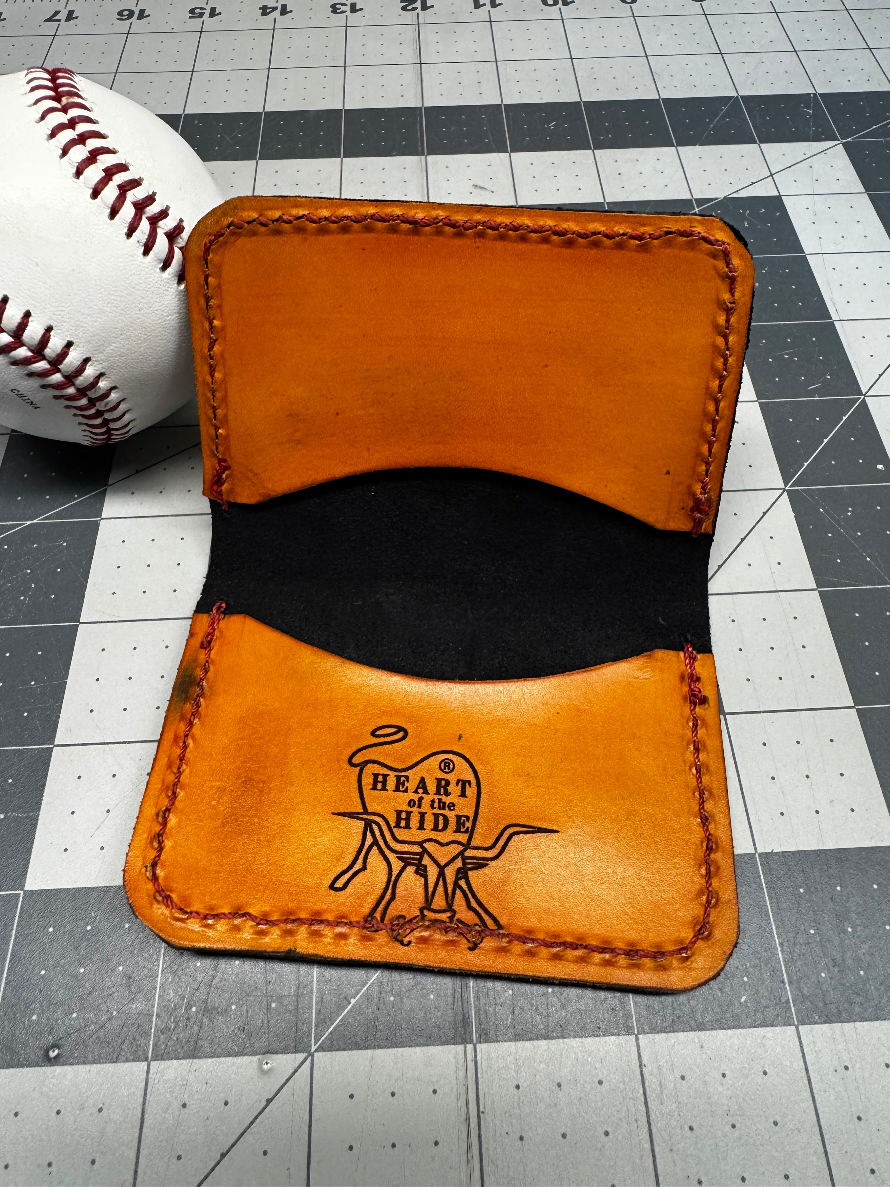 Handmade Rawlings Heart of the Hide Baseball Wallet