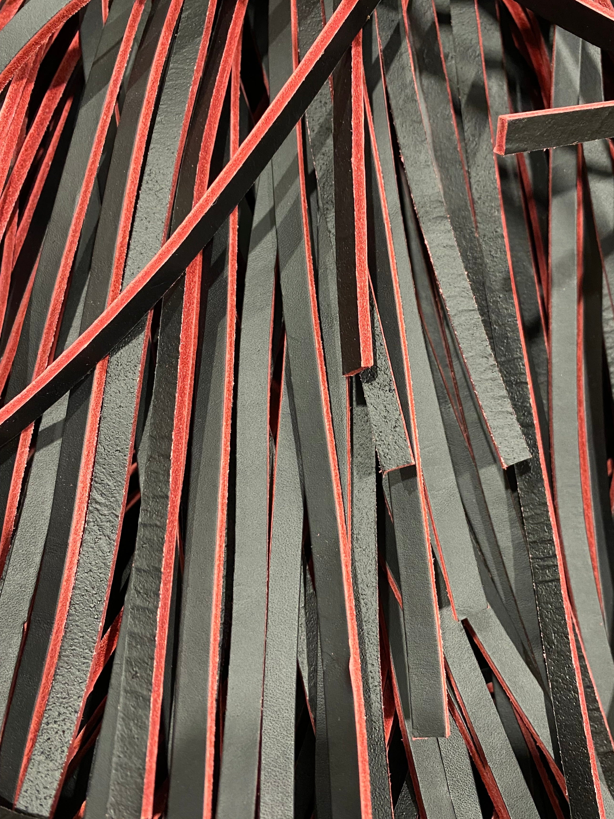Baseball Glove Lace - Black / Rubi Red 3/16" x 72" 5 or 10 Pack