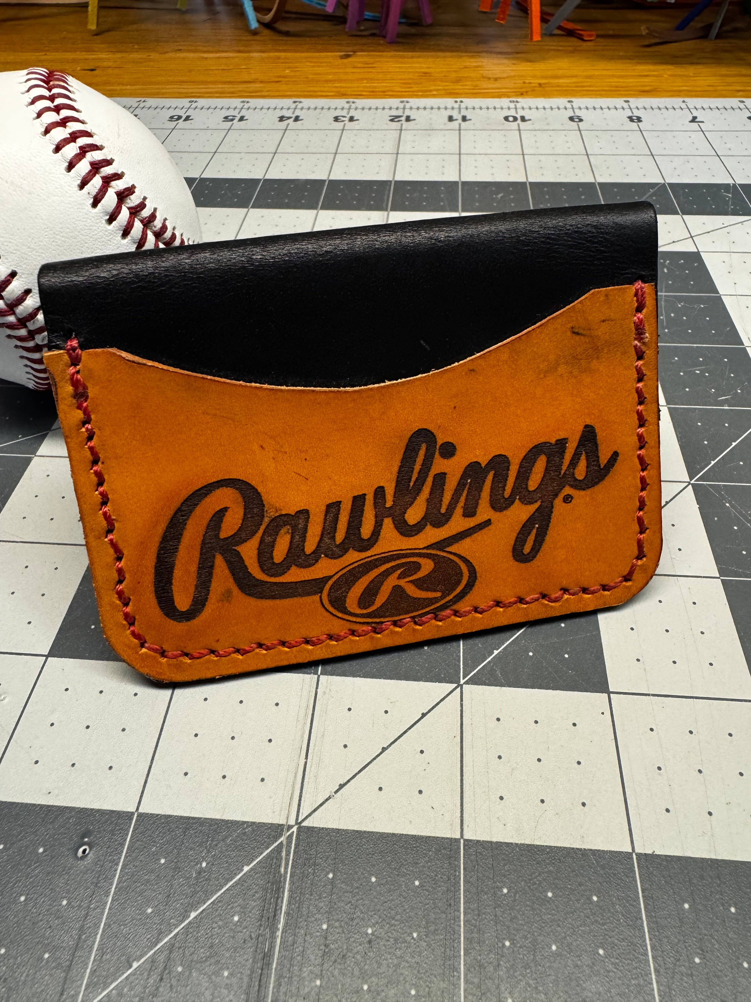 Handmade Rawlings Heart of the Hide Baseball Wallet