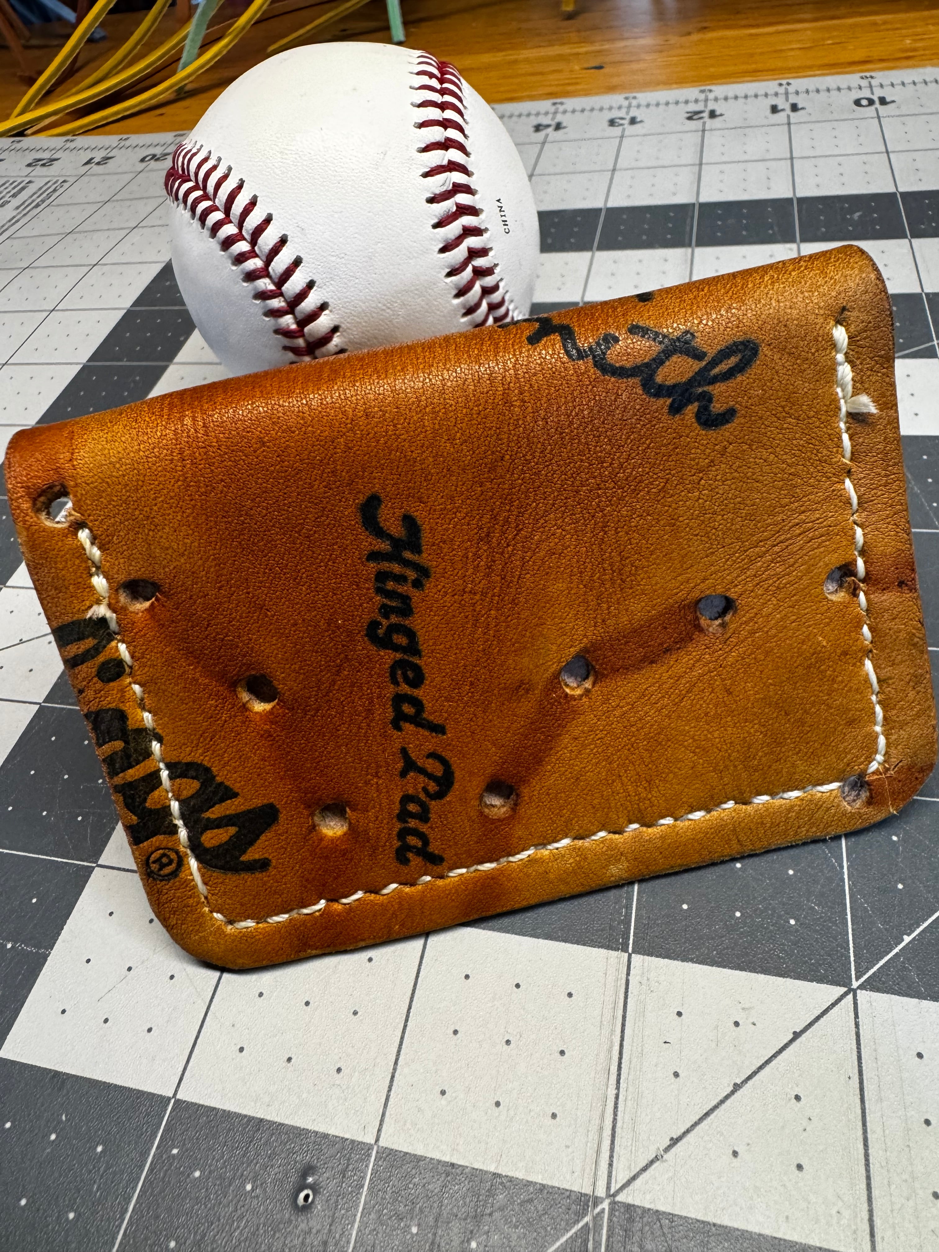 Handmade Rawlings Ozzie Smith Baseball Glove Wallet 2 Pocket