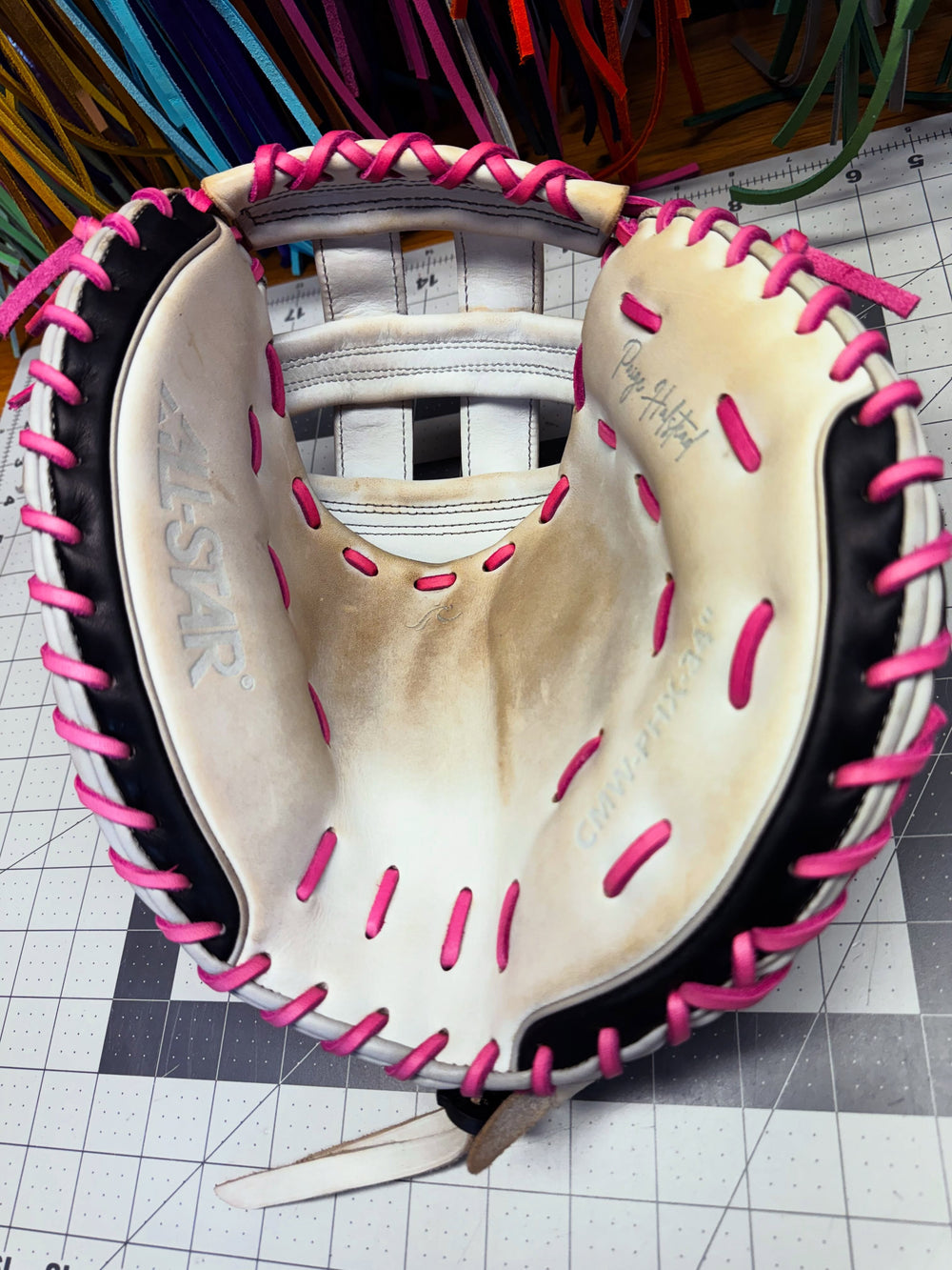 
            All-Star Sports PHX Softball Catchers Mitt after Clean, Condition & Relace
          