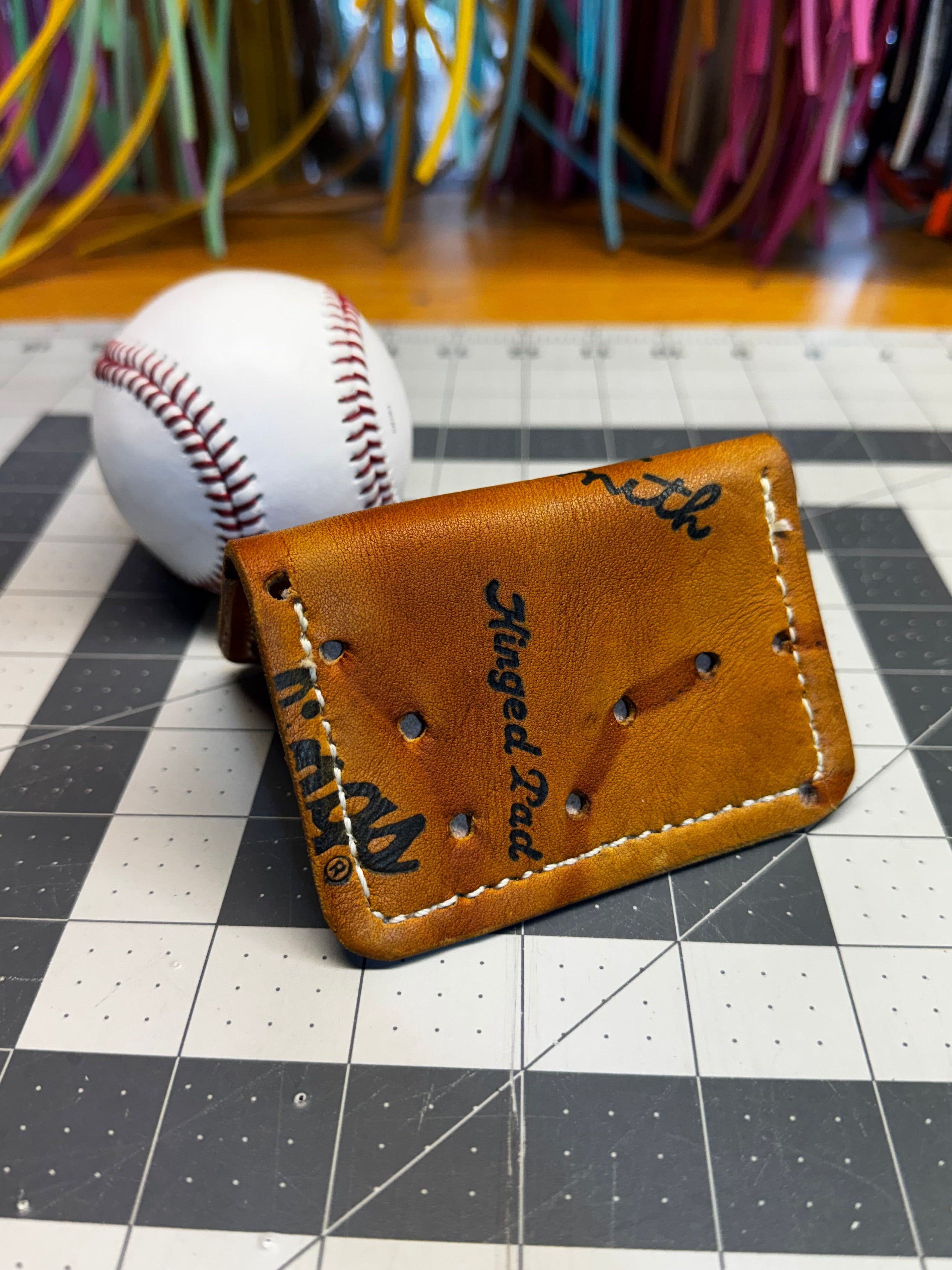 Handmade Rawlings Ozzie Smith Baseball Glove Wallet 2 Pocket