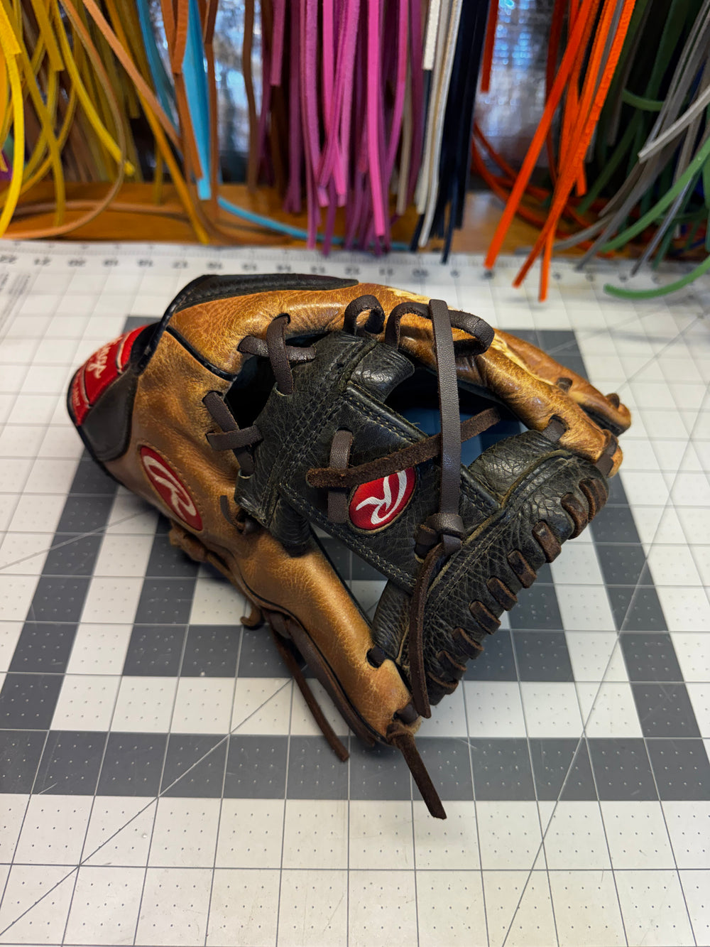
            Rawlings Premium Series before Clean, Condition & Relace
          
