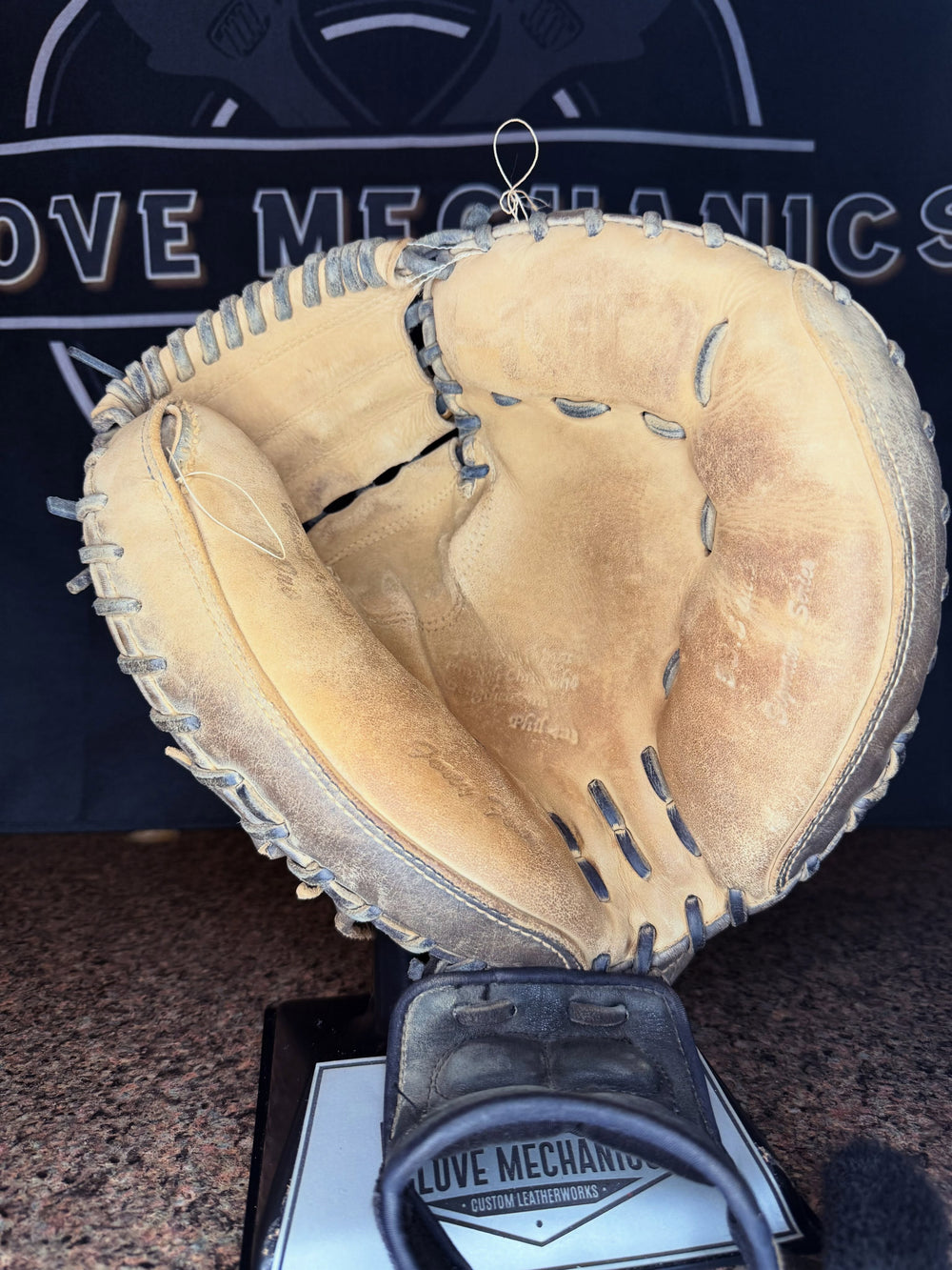 
            44 Pro Custom Catchers Mitt before Clean, Condition & Relace
          
