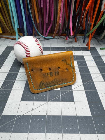 Handmade Rawlings XFB 19 baseball glove leather wallet