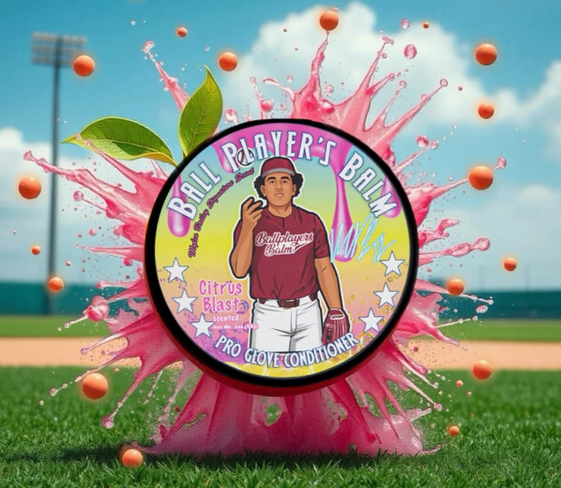 Ball Player's Balm Citrus Blast glove conditioner product view 2 oz