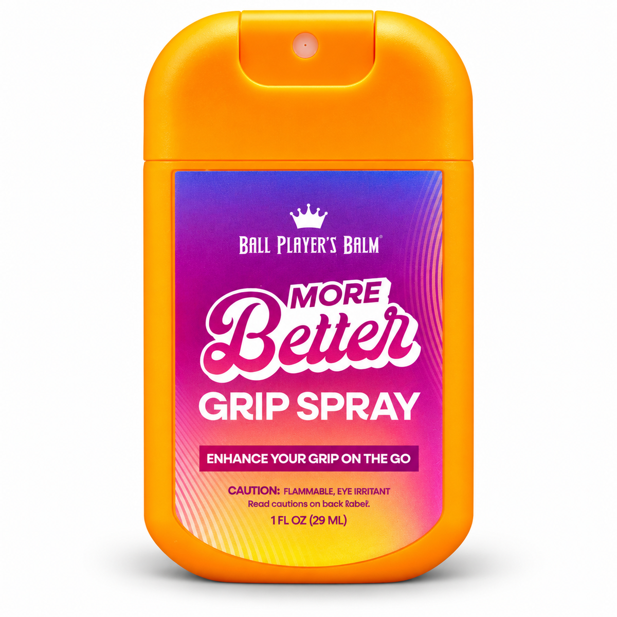 Three bottles of Ball Player's Balm More Better baseball grip spray
