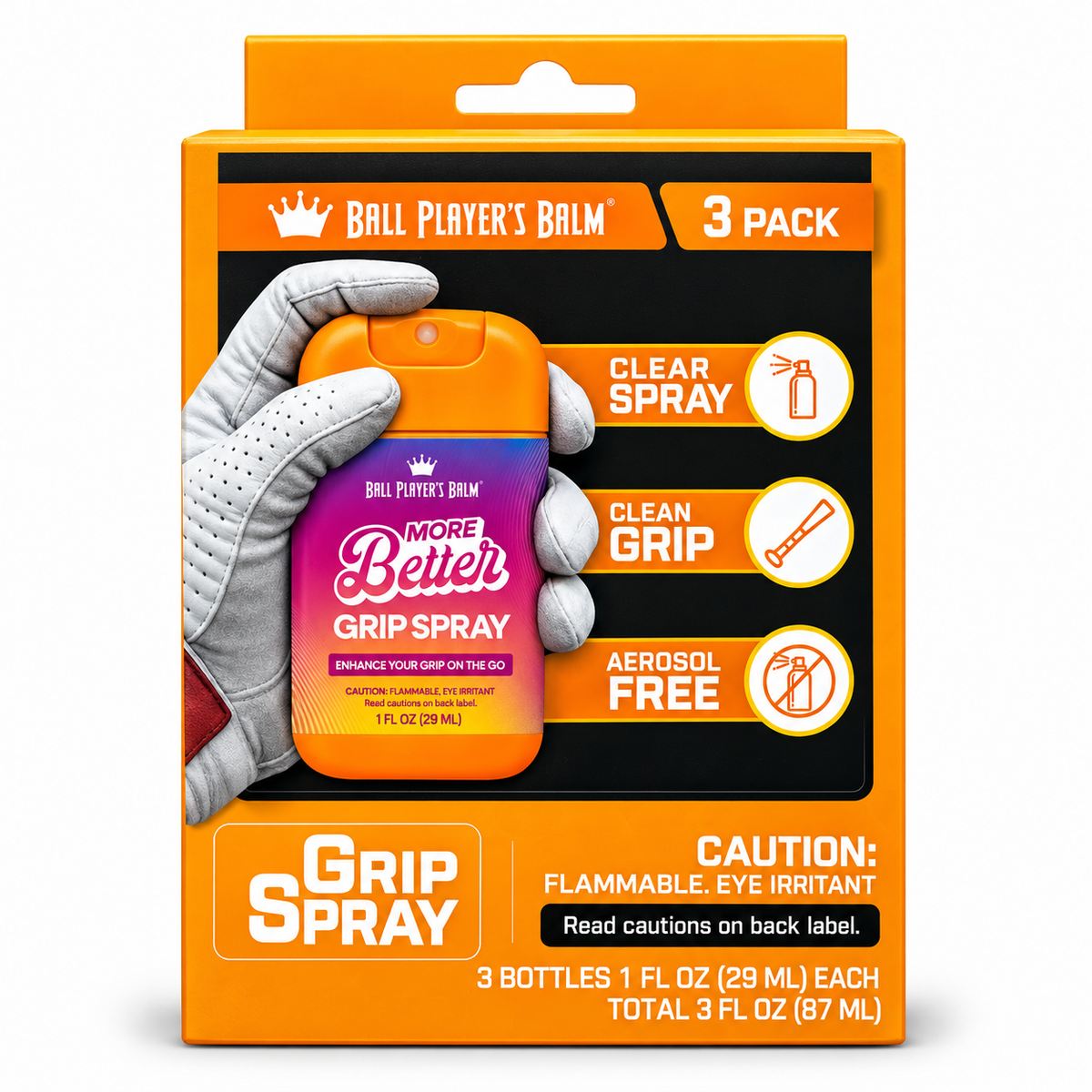 Ball Player's Balm More Better Grip Spray 1 oz bottle